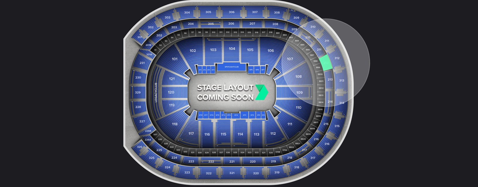 Seat view from Loge