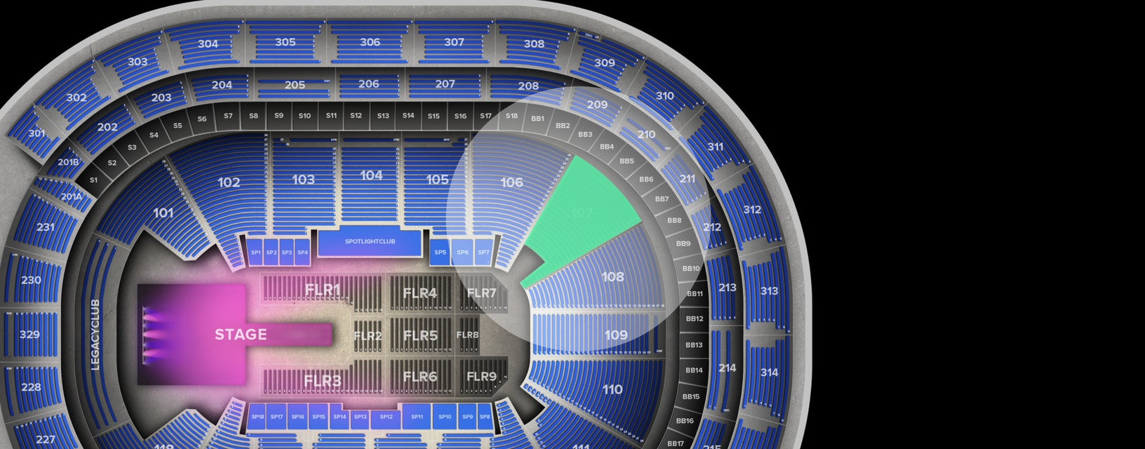 Seat view from Lower
