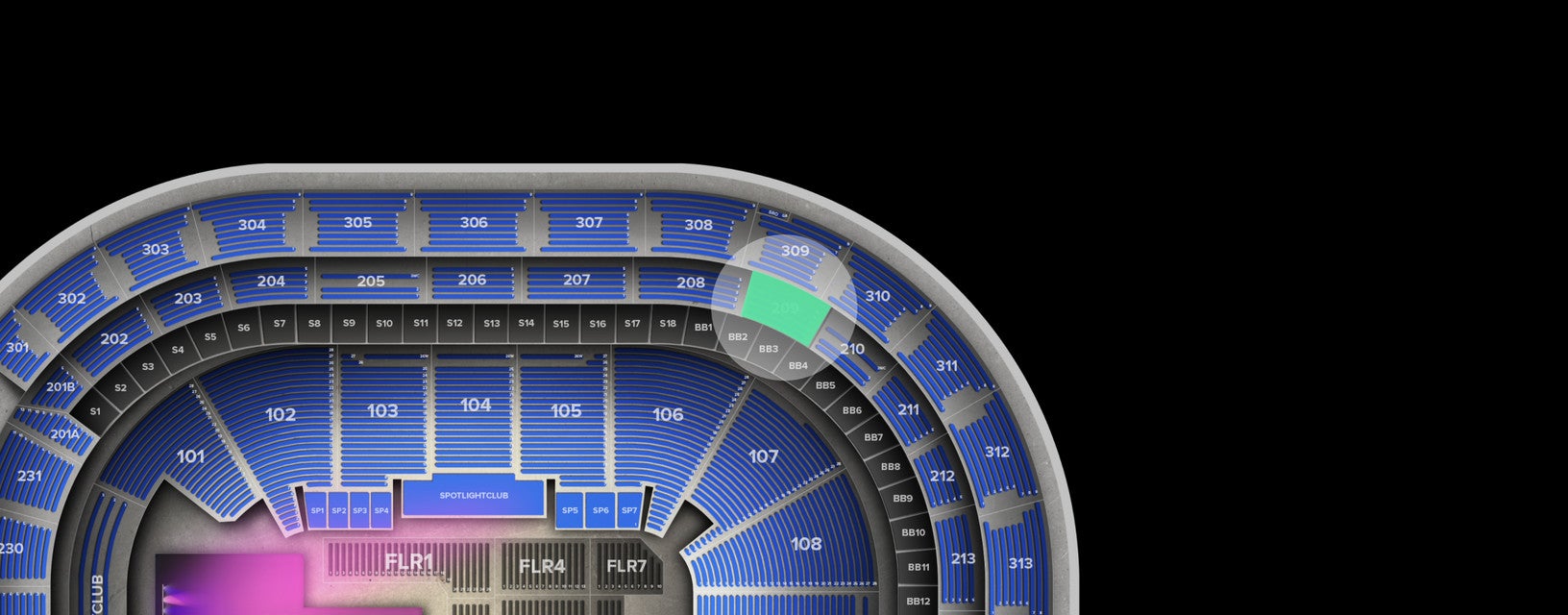 Seat view from Loge