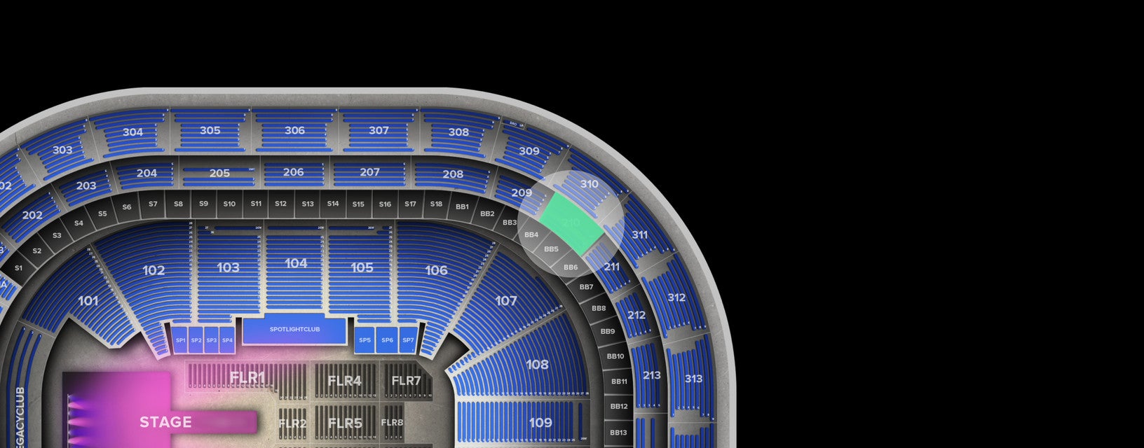 Seat view from Loge