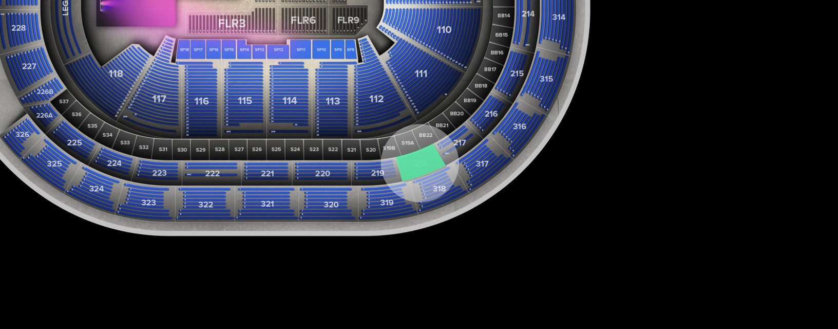 Seat view from Loge
