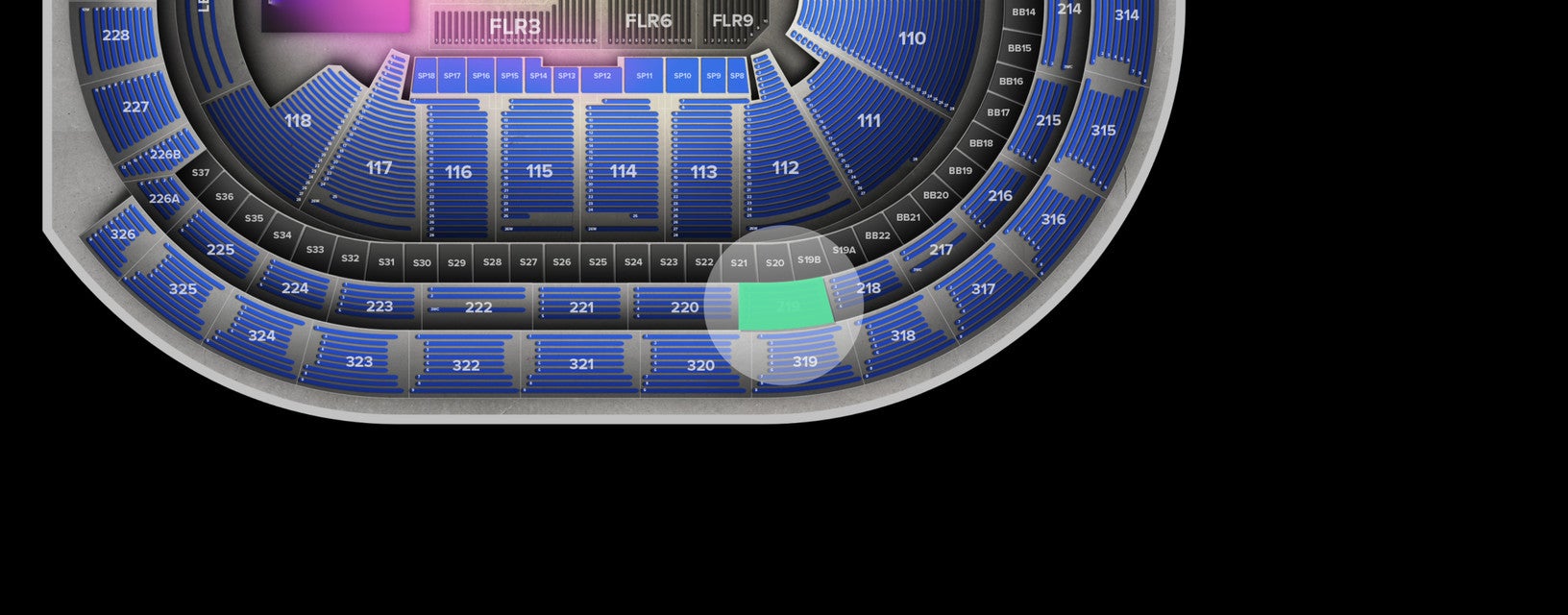Seat view from Loge