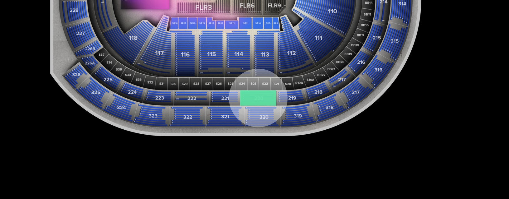 Seat view from Loge