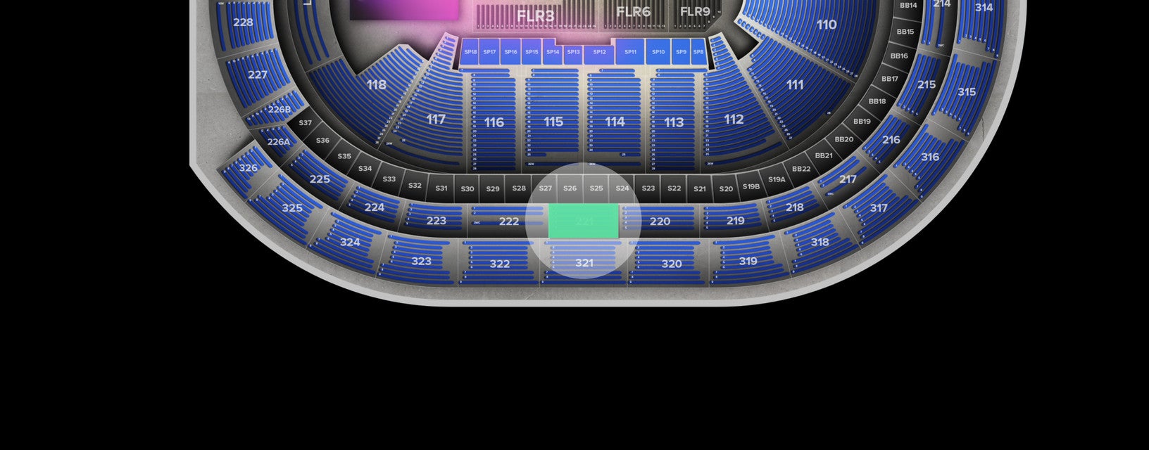 Seat view from Loge