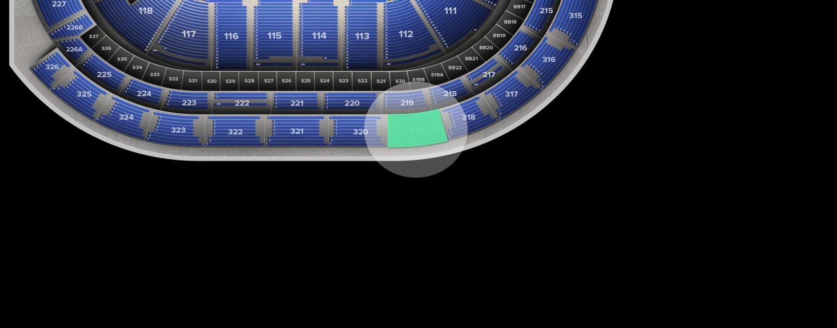 Seat view from Upper