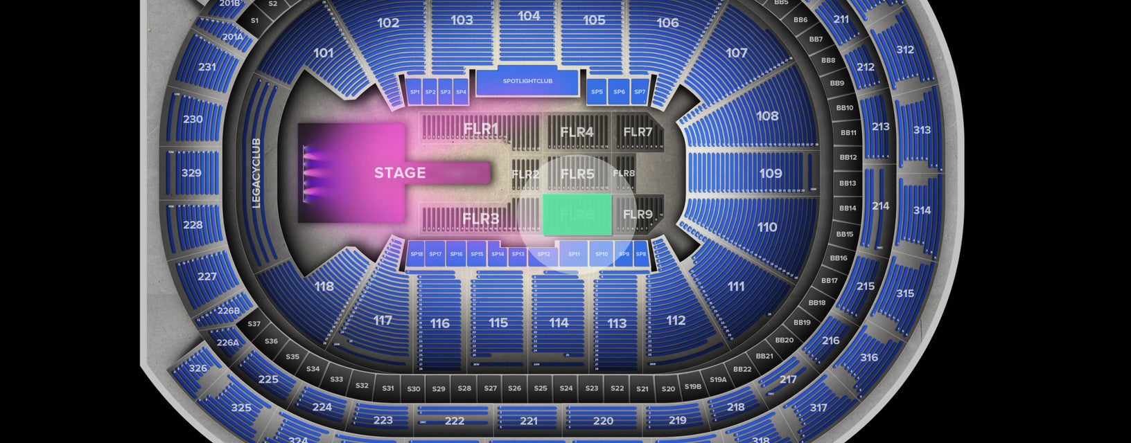 Seat view from Floor
