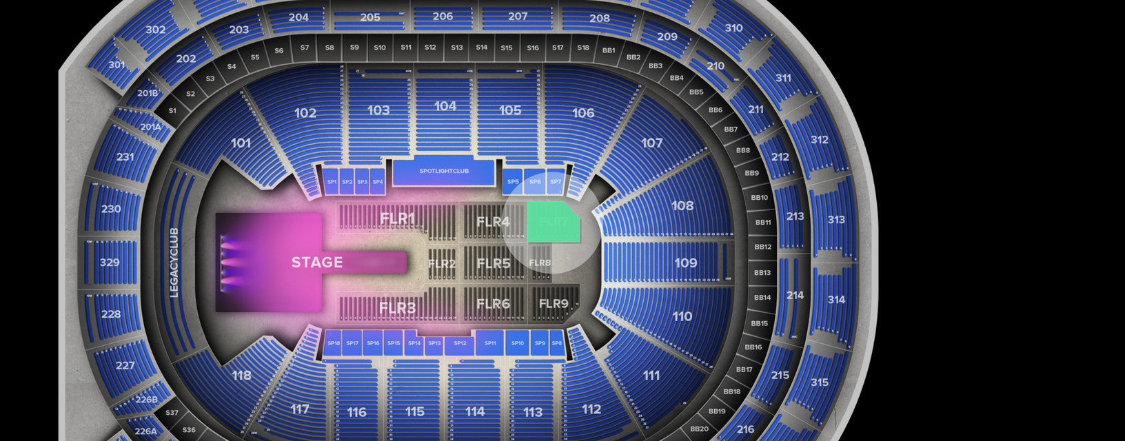 Seat view from Floor