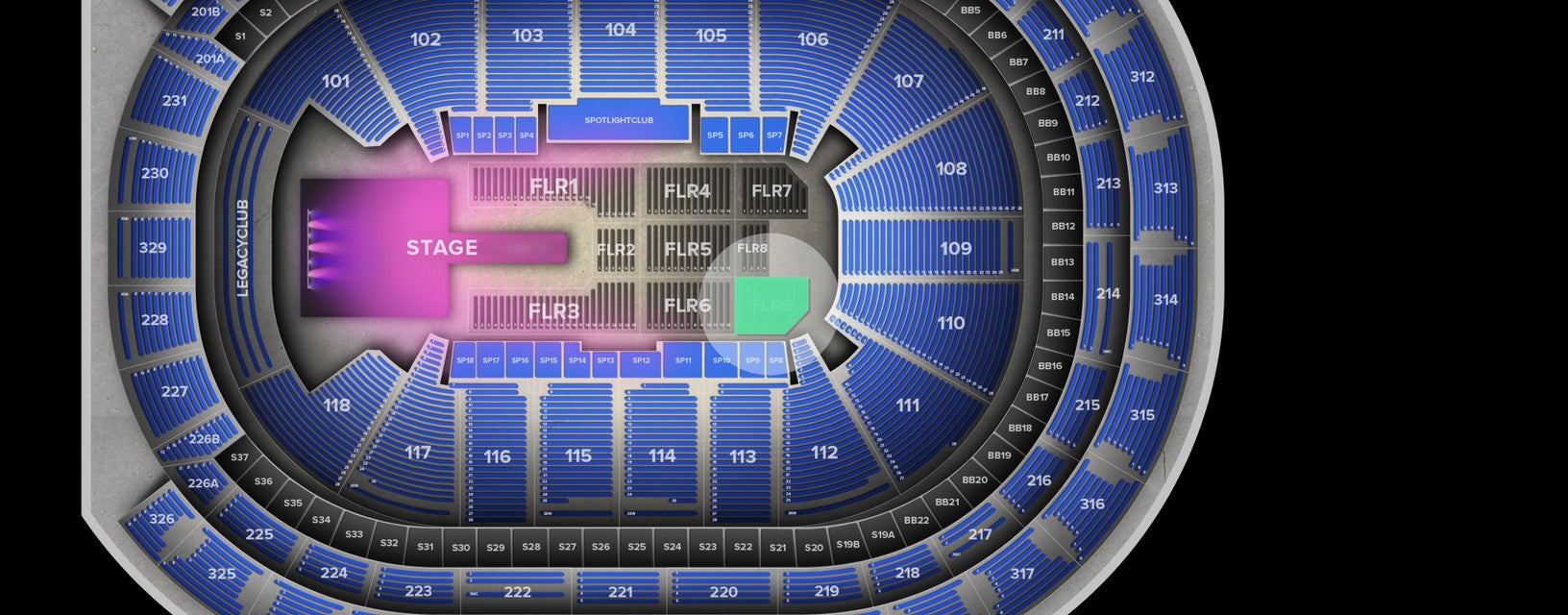 Seat view from Floor