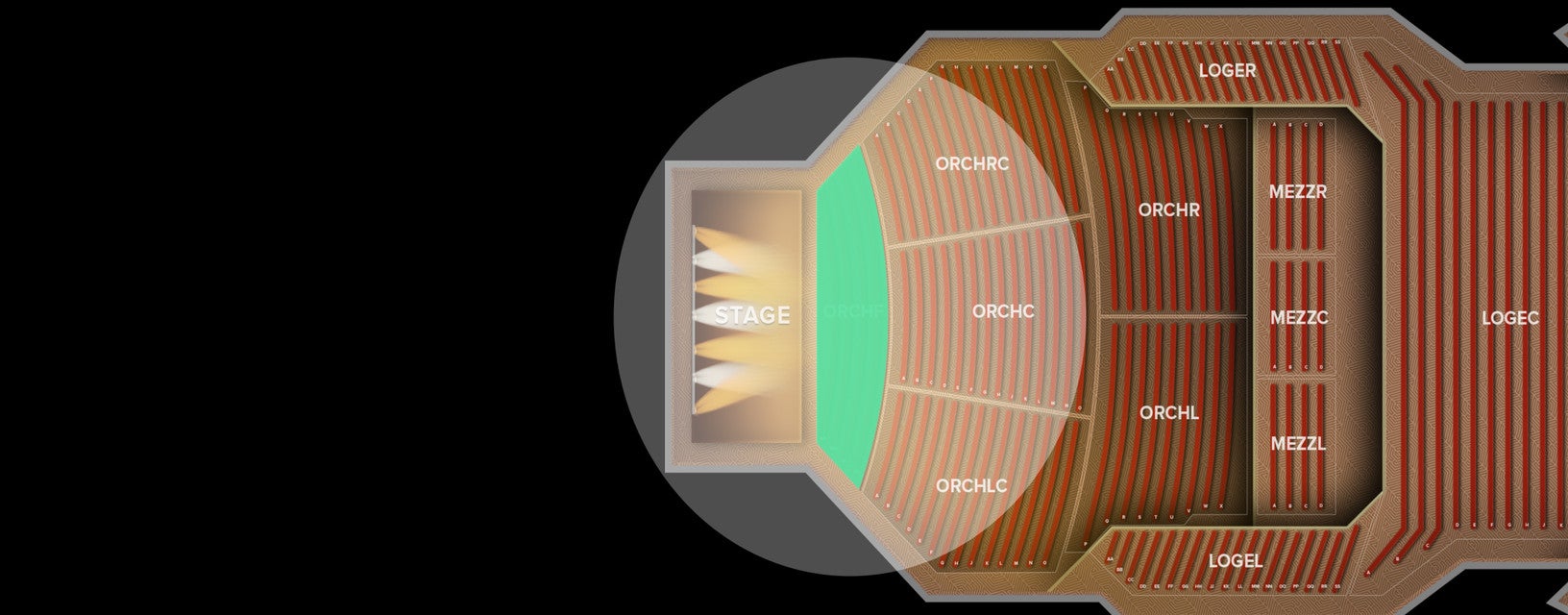 Seat view from Orchestra