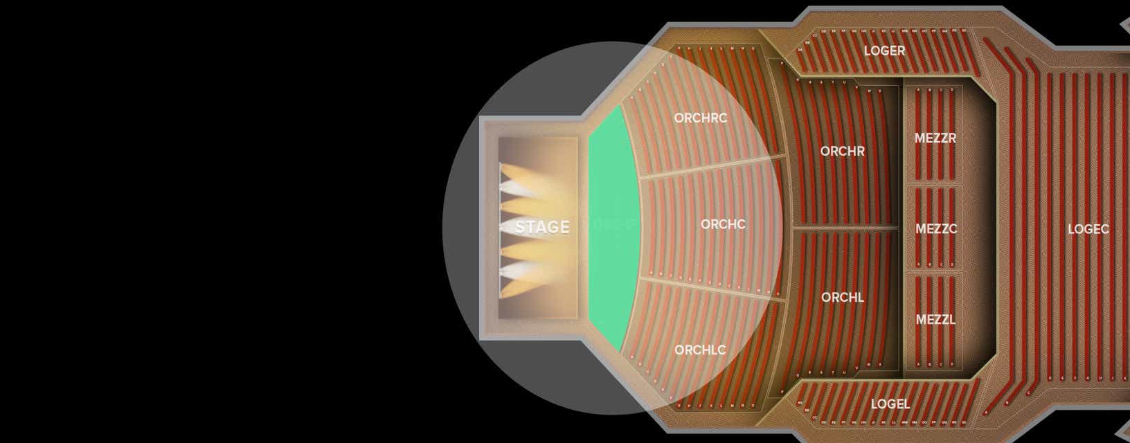Seat view from Orchestra