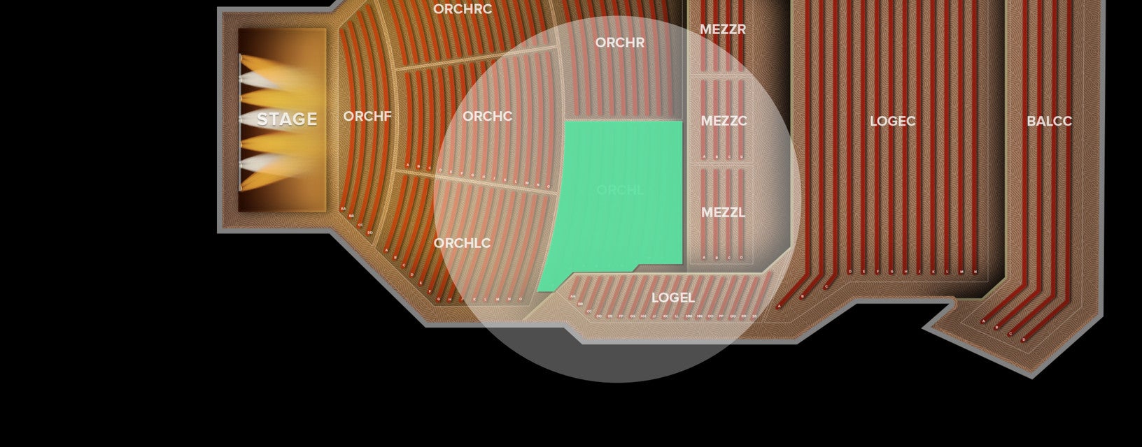 Seat view from Orchestra