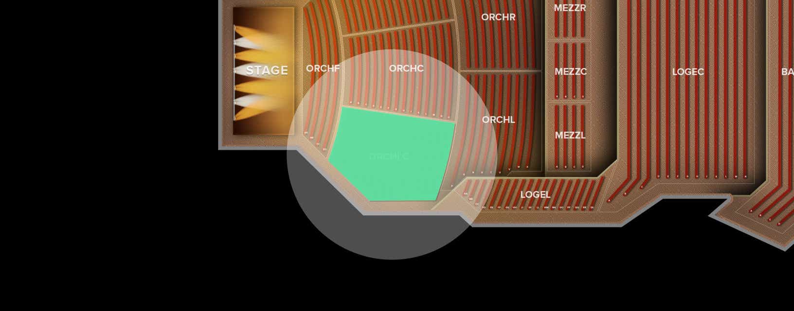 Seat view from Orchestra