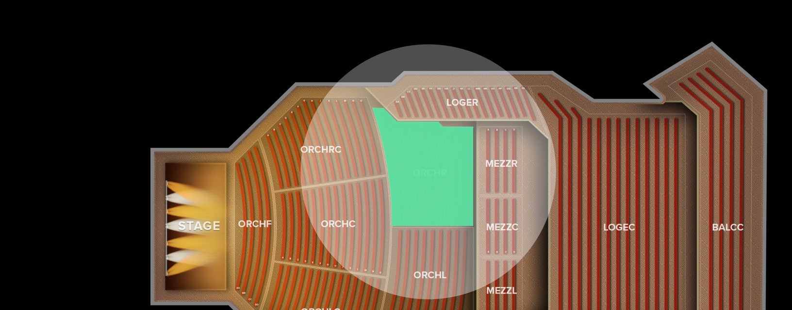Seat view from Orchestra