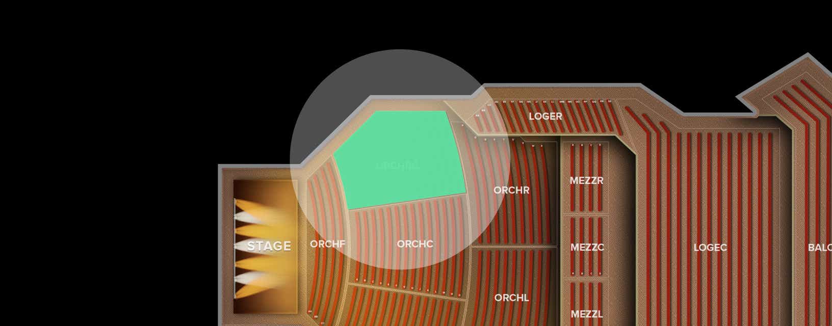 Seat view from Orchestra