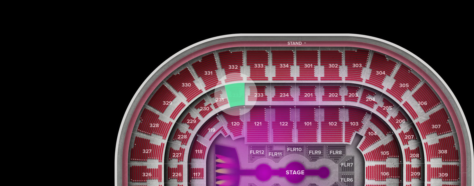 Seat view from Middle