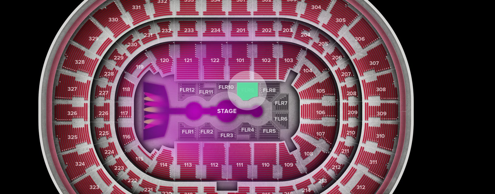 Seat view from Floor