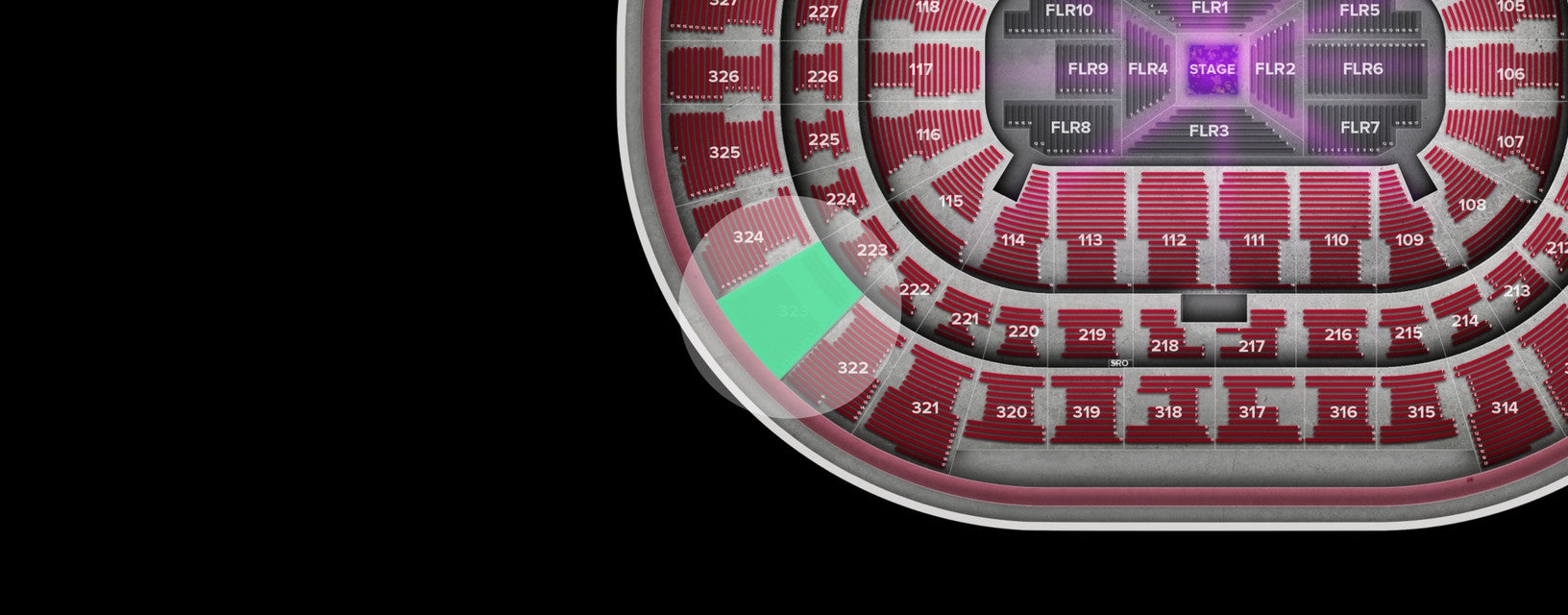 Seat view from Upper