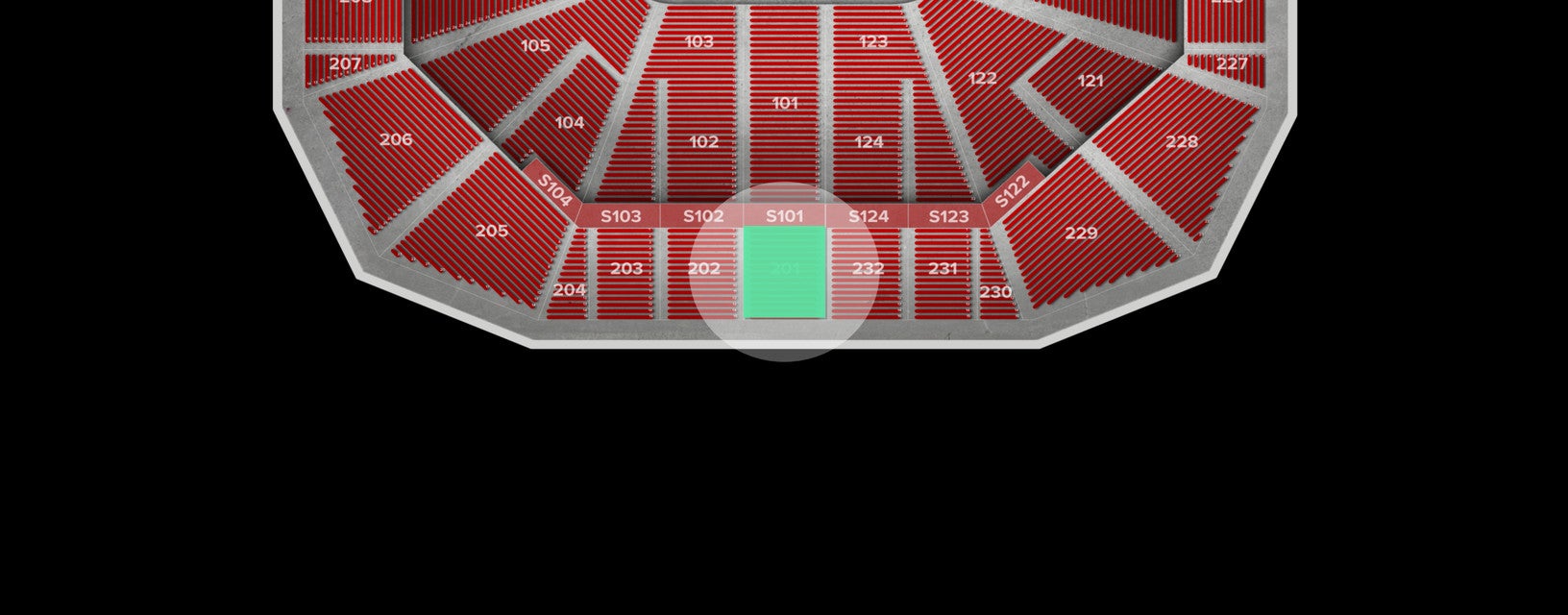 Seat view from Upper Center