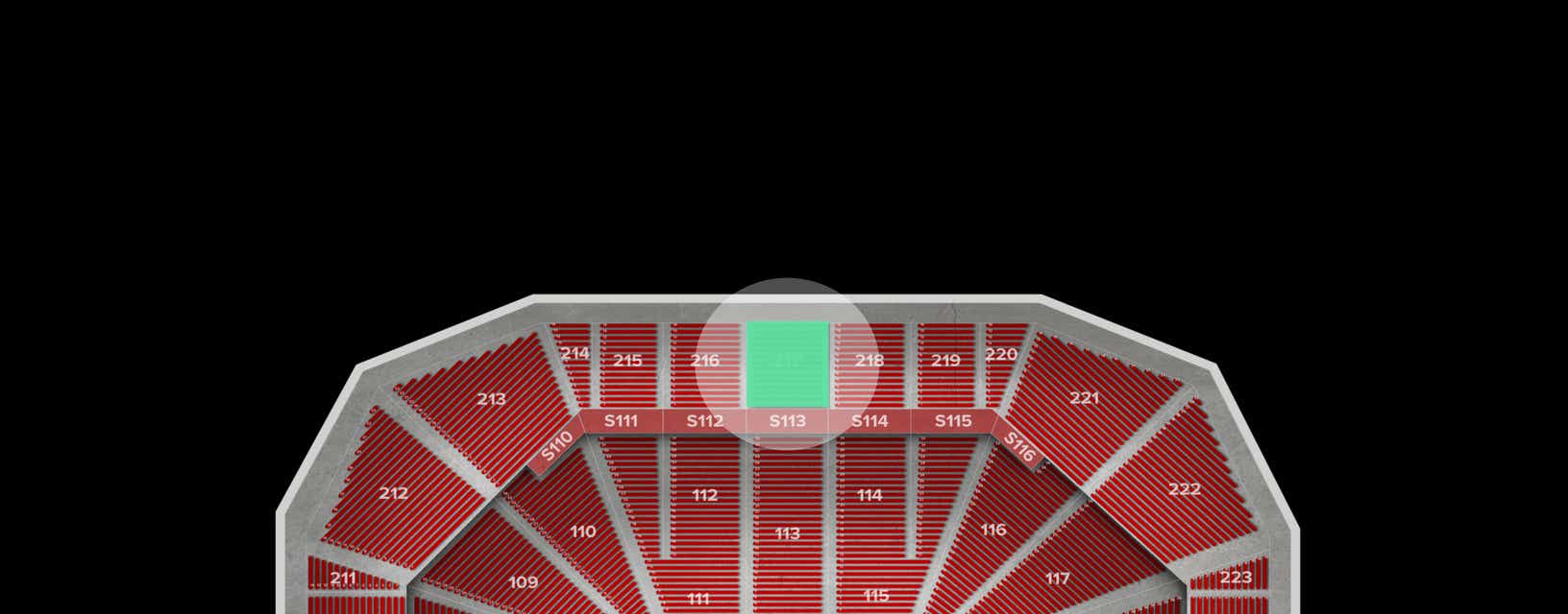 Seat view from Upper Center