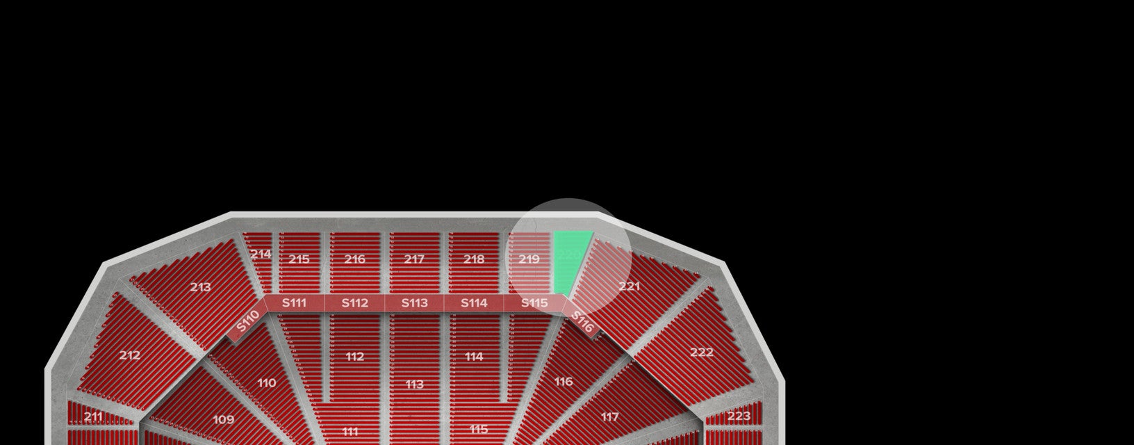Seat view from Upper Center