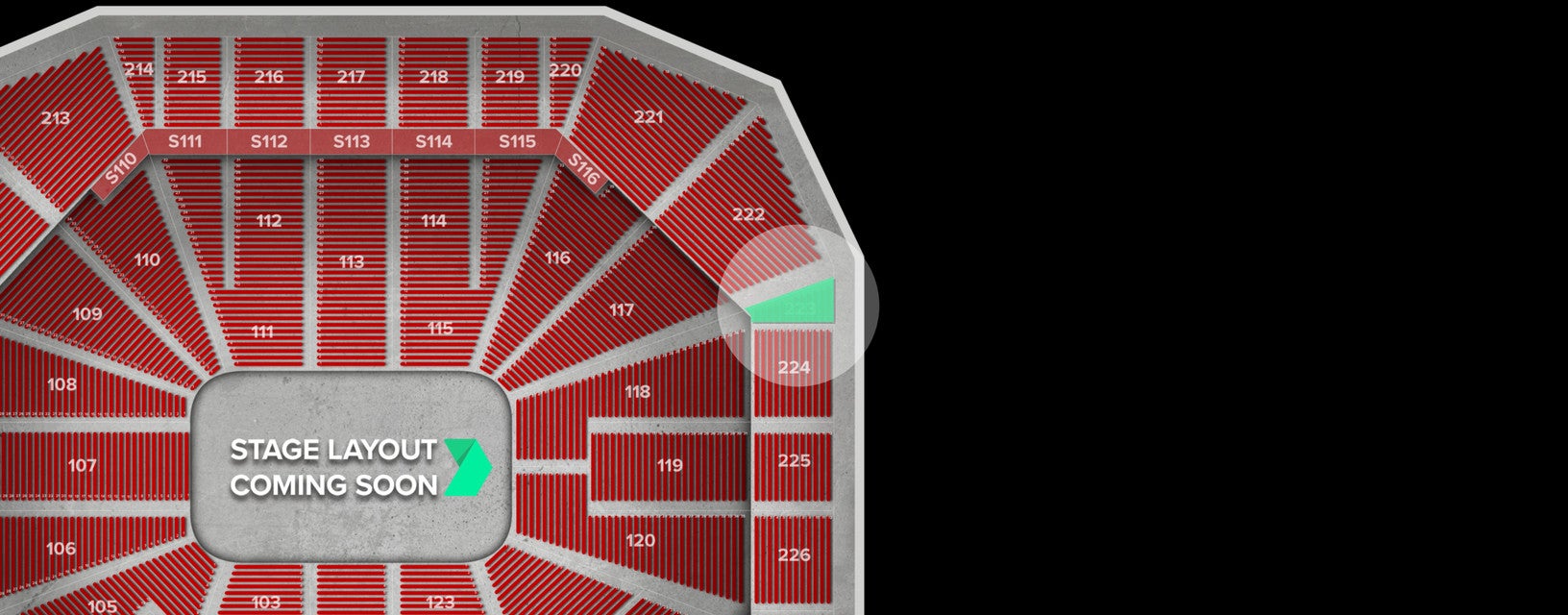 Seat view from Upper Baseline
