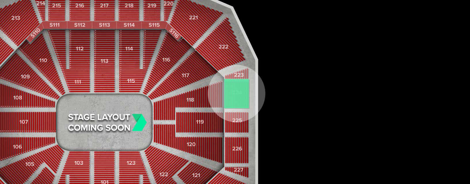 Seat view from Upper Baseline