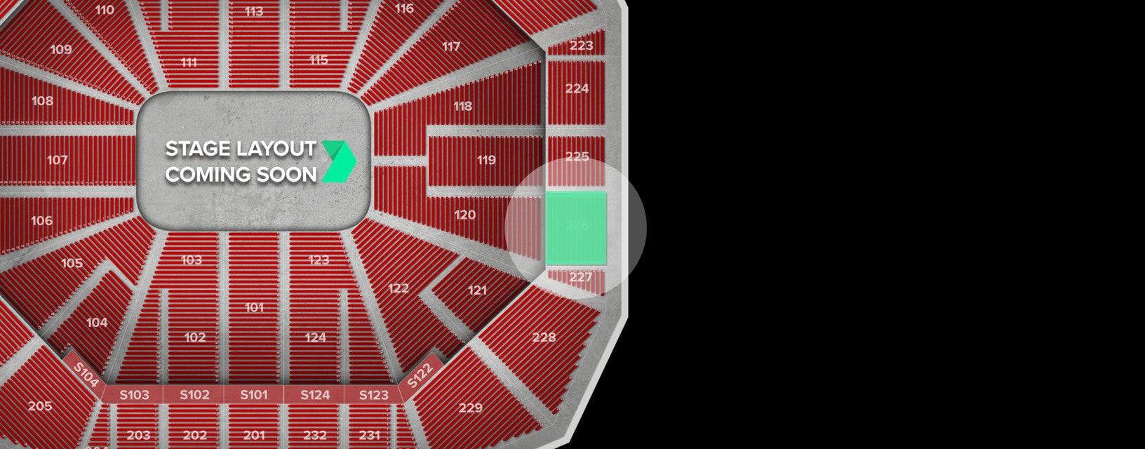 Seat view from Upper Baseline