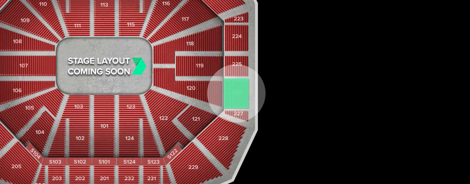 Seat view from Upper Baseline