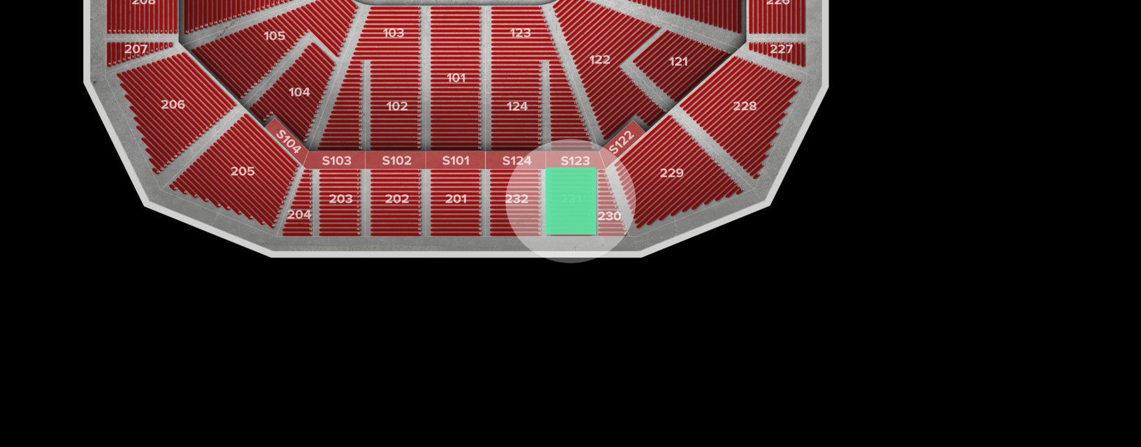 Seat view from Upper Center