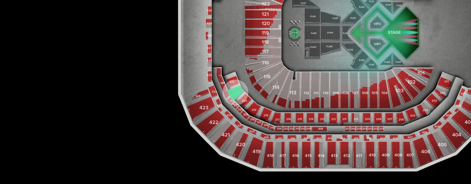 Seat view from Club