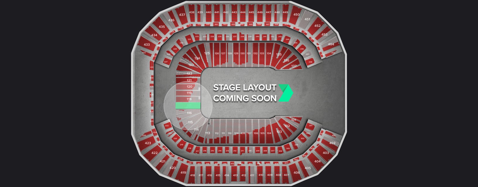 Seat view from Main End Zone
