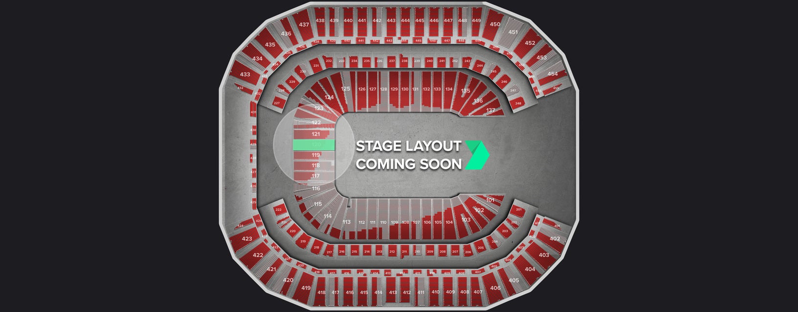 Seat view from Main End Zone