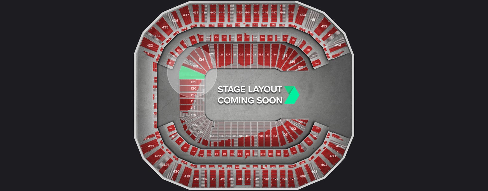 Seat view from Main End Zone