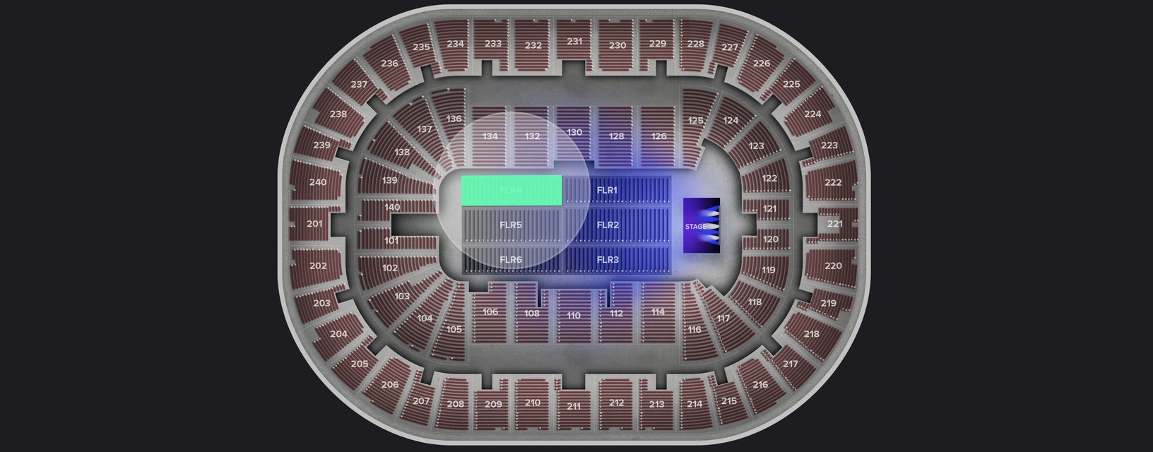 Seat view from Floor