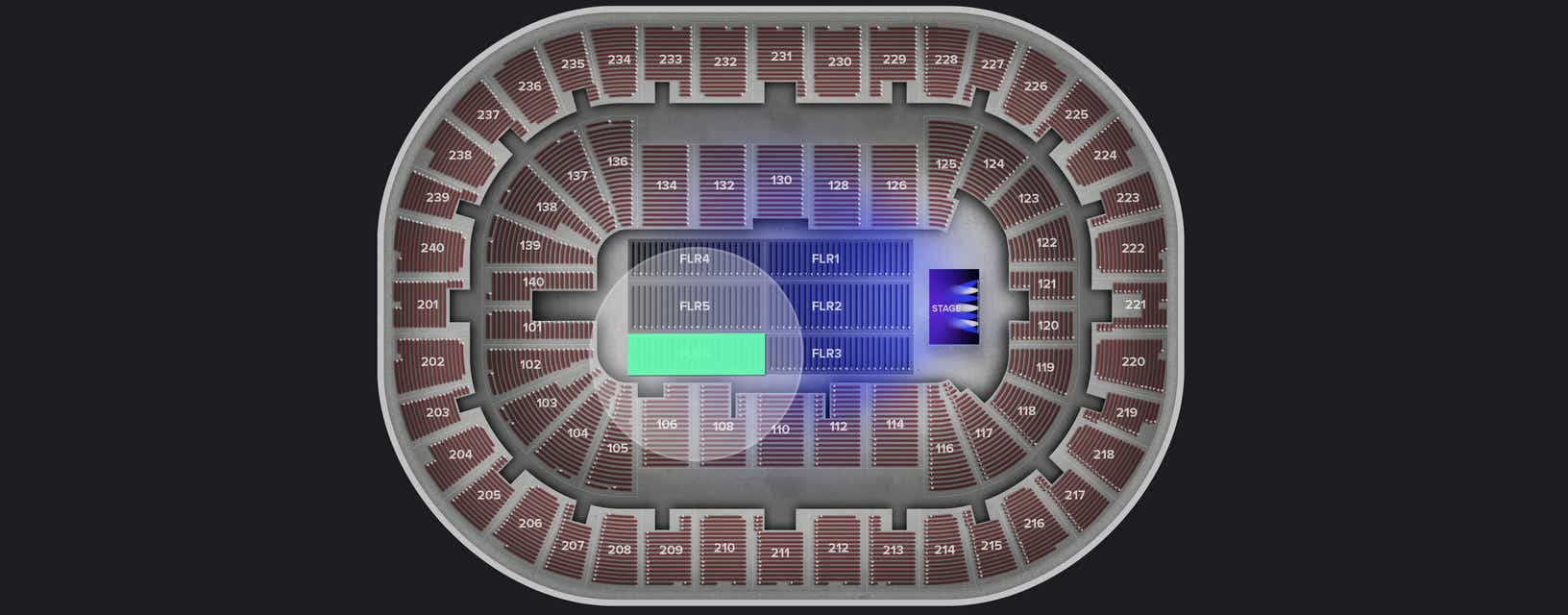 Seat view from Floor