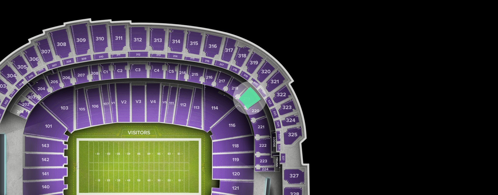 Seat view from Middle Corner