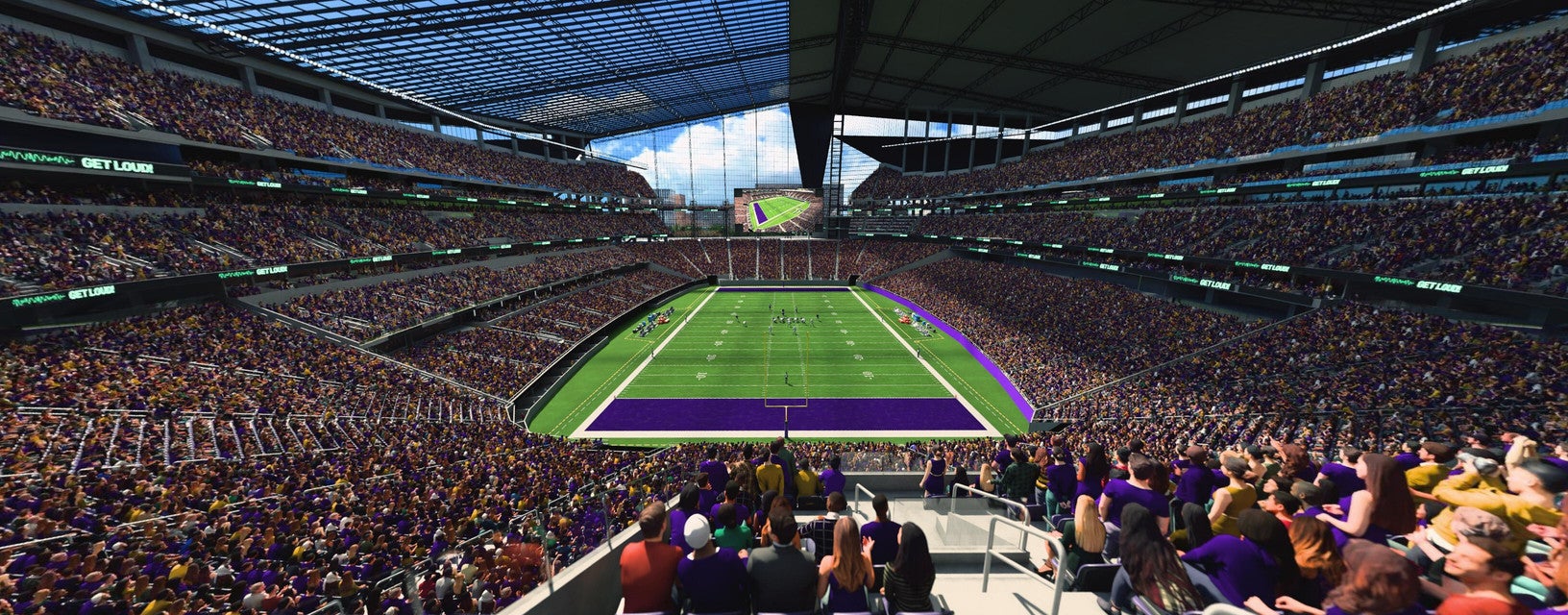Seat view from Middle End Zone