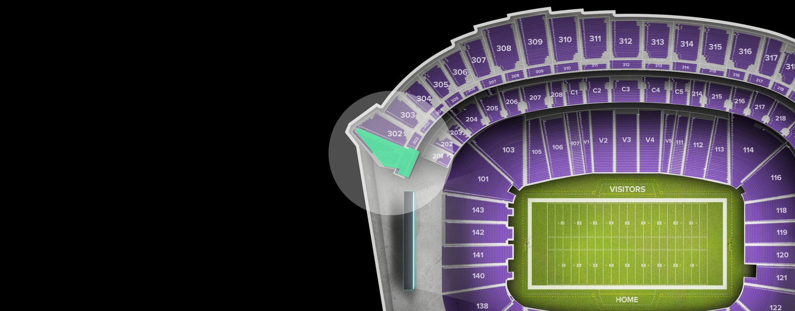 Seat view from Loge Corner