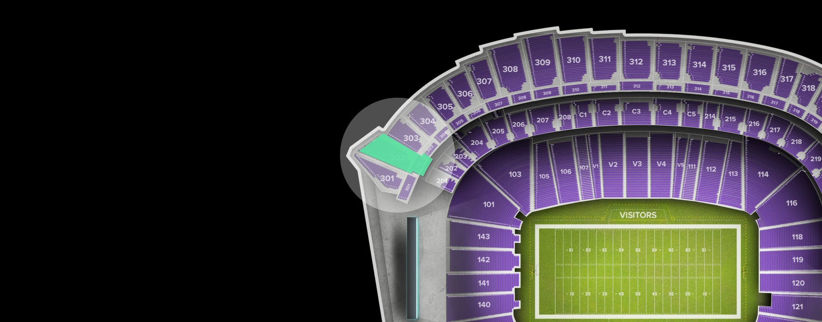 Seat view from Loge Corner