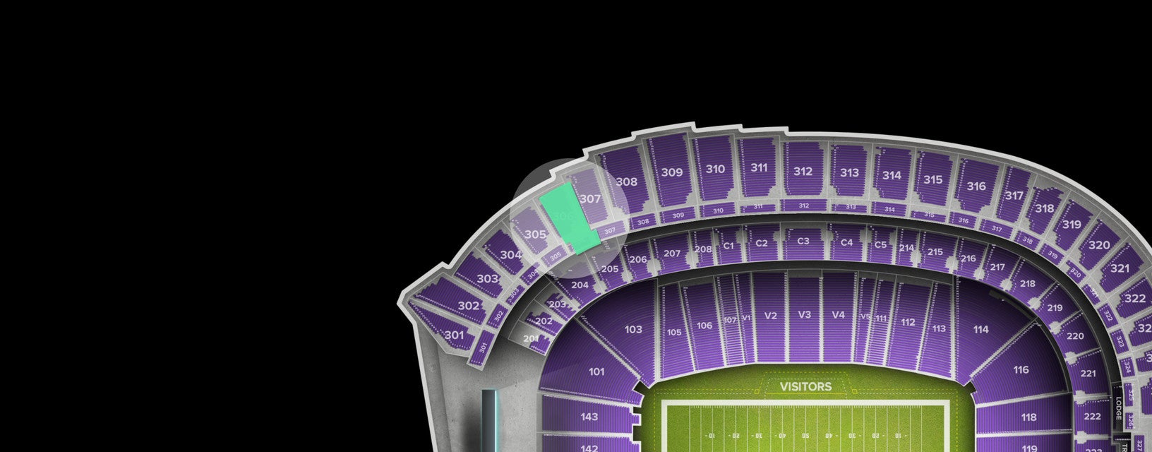 Seat view from Loge Corner
