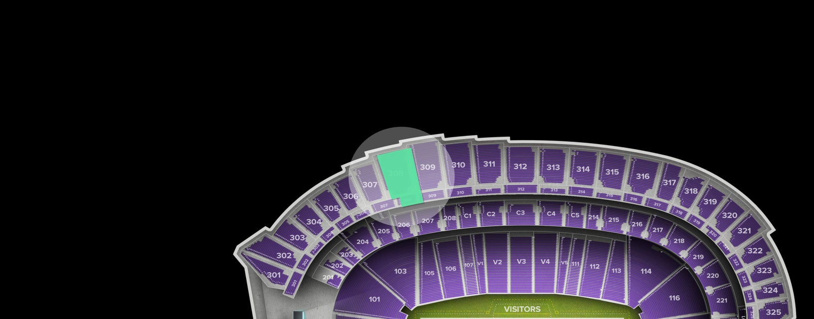 Seat view from Loge Sideline