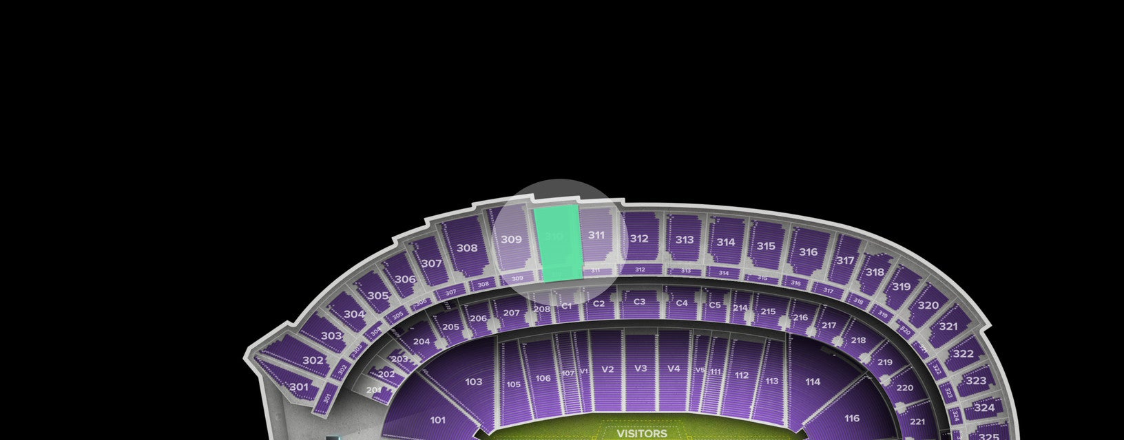Seat view from Loge Sideline