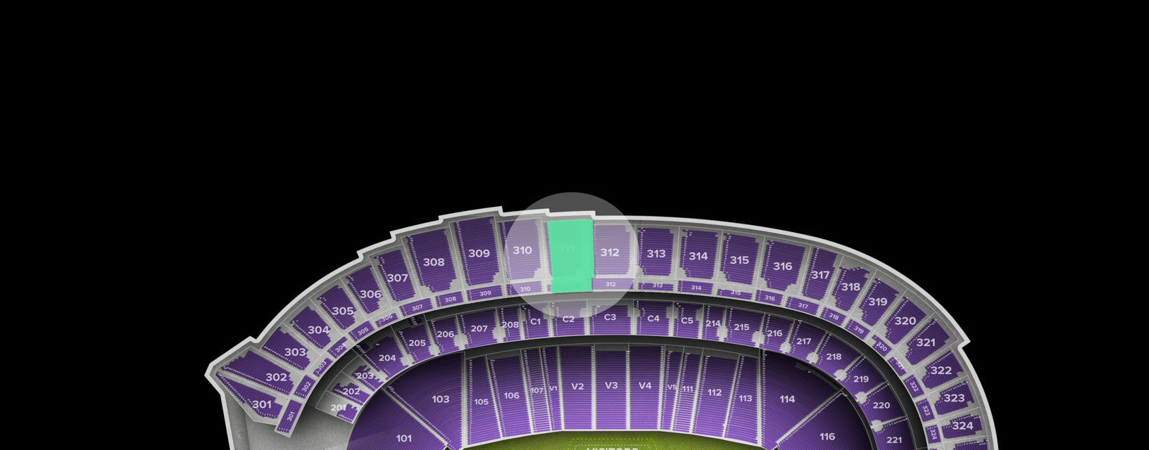 Seat view from Loge Sideline