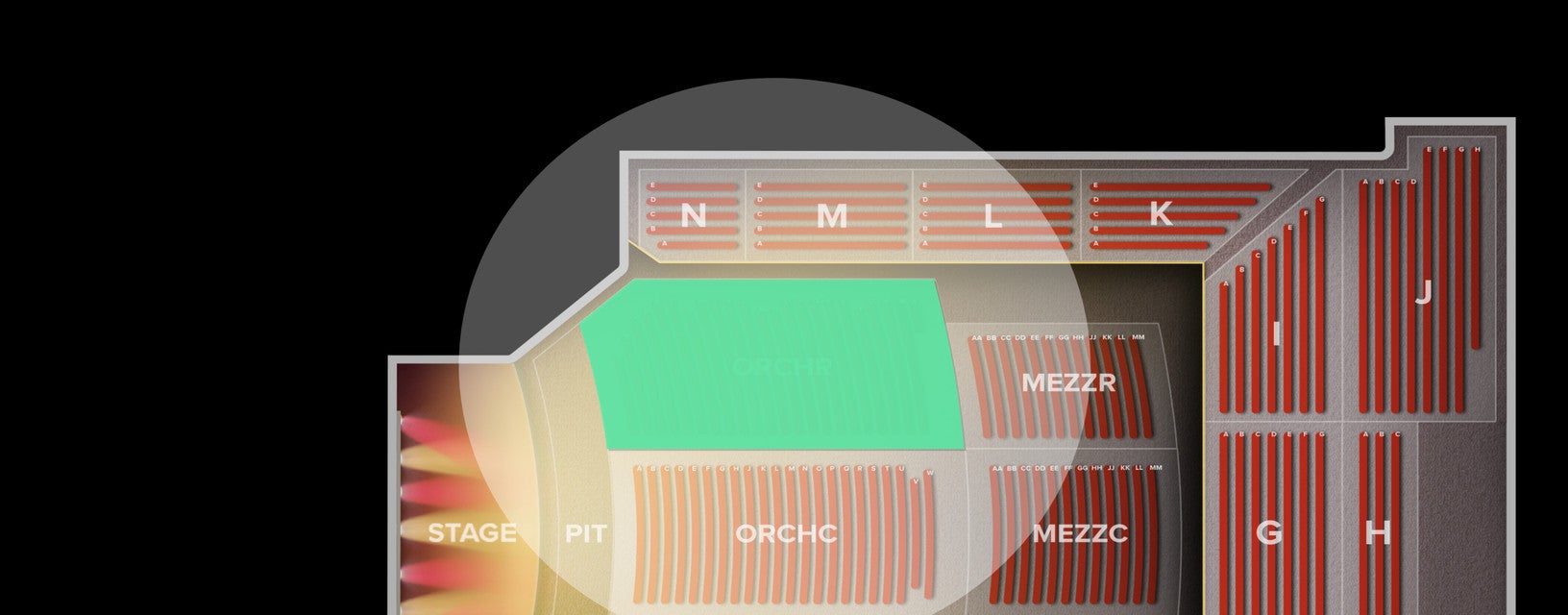 Seat view from Orchestra