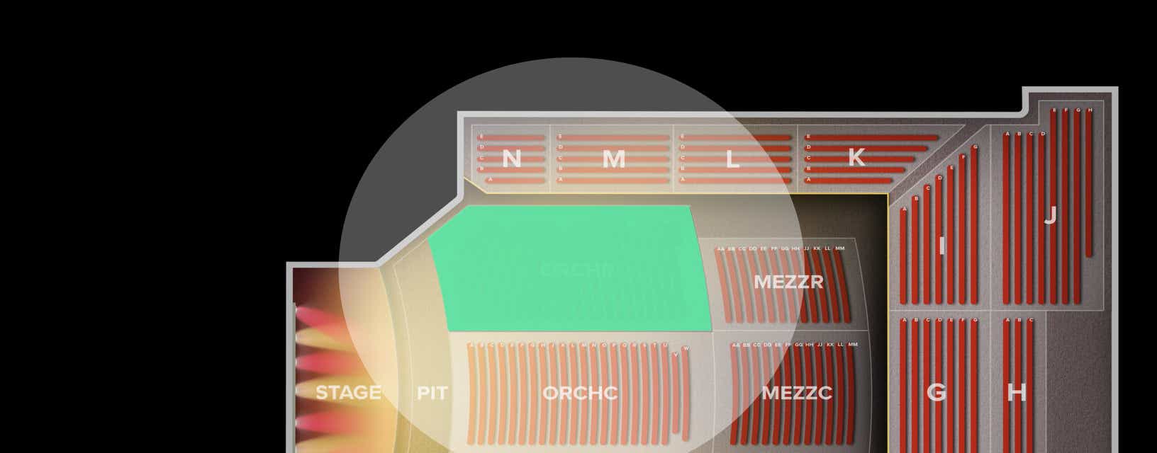 Seat view from Orchestra