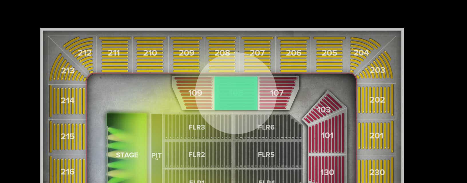 Seat view from Risers