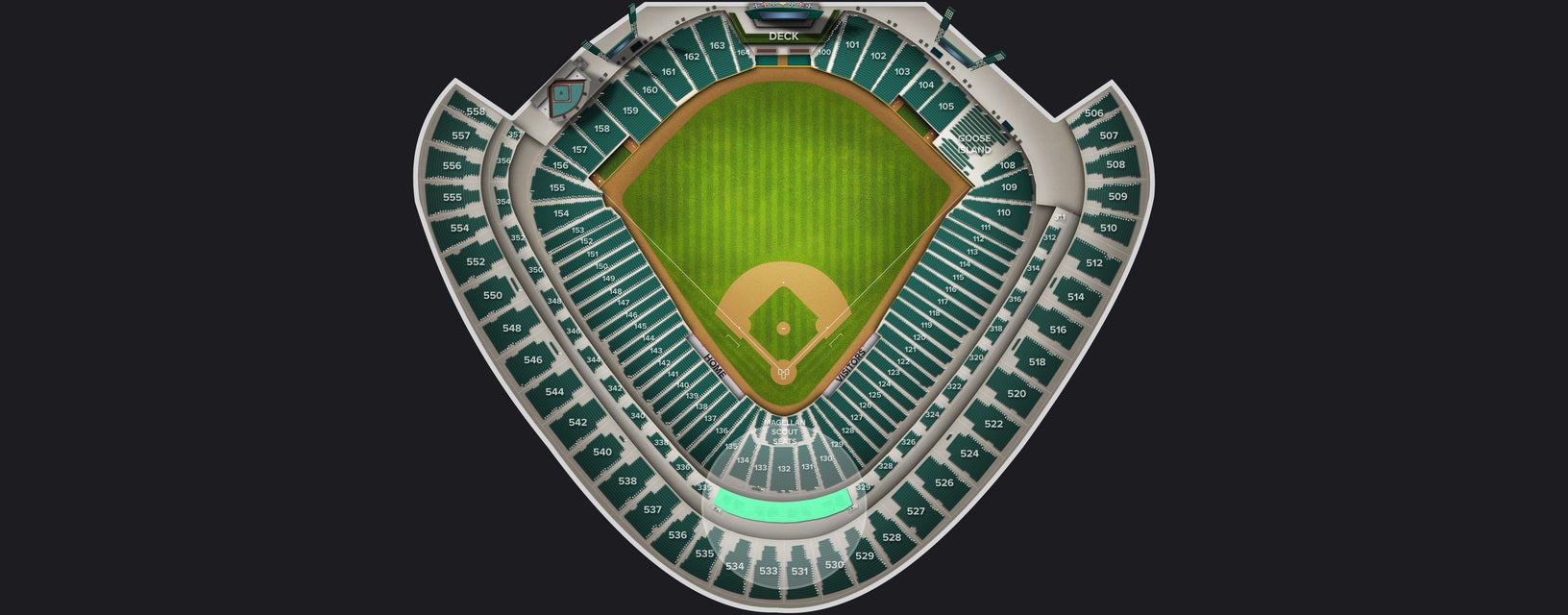 Seat view from Guaranteed Rate Club