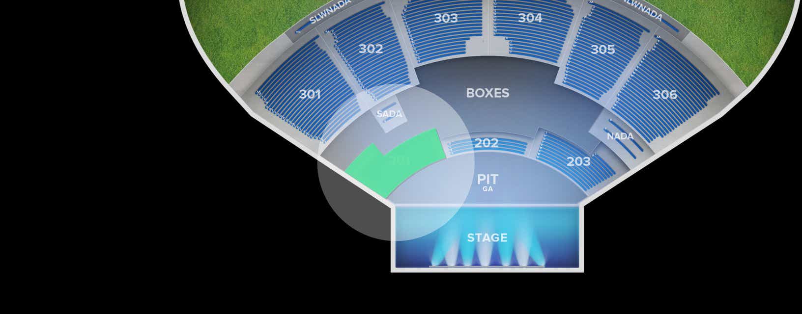 Seat view from Middle