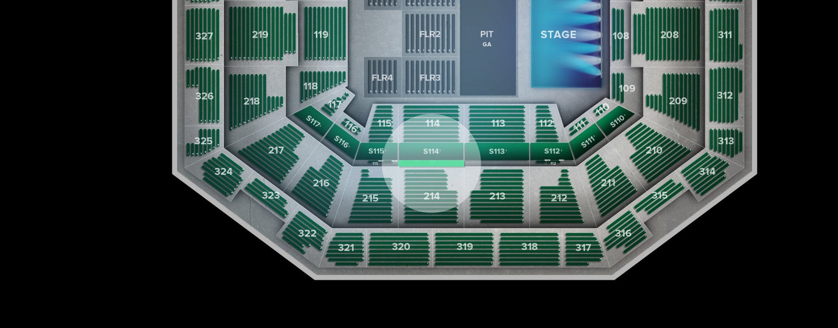 Seat view from Lower Sideline
