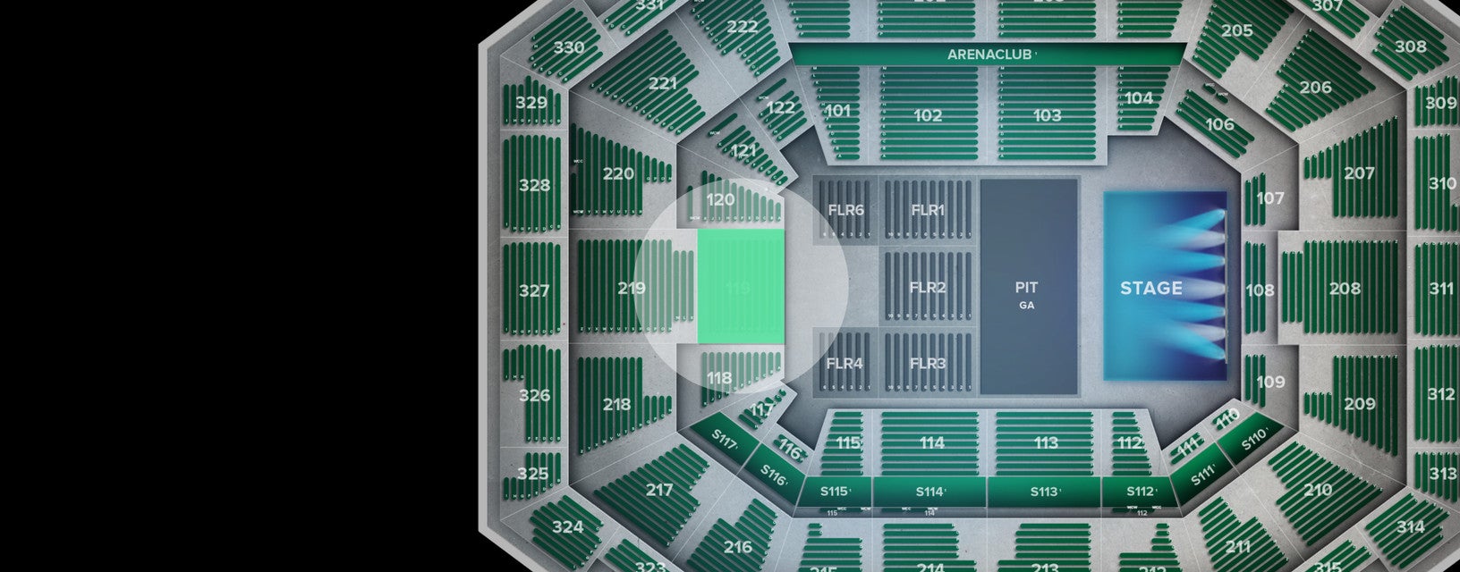 Seat view from Lower Baseline